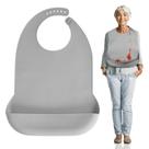 Babador de silicone Kinggrand Kitchen para adultos com coletor de migalhas