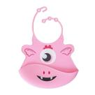 Babador de Silicone Papi Monstrinhos Baby com Bolso Prático e Fechamento Regulável