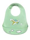 Babador de Silicone para bebê com Pega Migalhas Impermeável