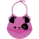 Babador de Silicone Rosa Com Pega Migalhas 15385 Bubba