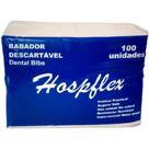 Babador Descartável Impermeável Branco Hospflex - 100 Unidades