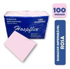 Babador Descartável Impermeável Rosa Pct C/100 Hospflex