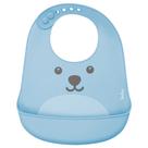 Babador em silicone com pega-migalhas gumy azul 12092