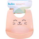 Babador em silicone com pega-migalhas gumy pessego buba