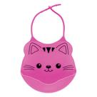 Babador em Silicone Pega Migalhas Buba - Rosa Gatinho