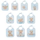 Babador Felpudo para Bebê 20,5 cm x 22 cm 3 Unidades Bublim
