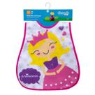 Babador Impermeável Atoalhado tiras autocolantes Princesa Girotondo Babador Impermeável Atoalhado tiras autocolantes Princesa Girotondo