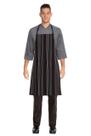 Babador Listrado Apron Chef Works Unissex - Preto, Branco e Vermelho