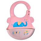 Babador Para Bebe De Silicone Com Pega Migalhas
