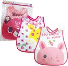 Babador Para Bebê De Vinil Azul e Rosa Lavável Infantil - Pais e Filhos Babador Para Bebê De Vinil Azul e Rosa Lavável Infantil - Pais e Filhos