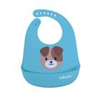 Babador Silicone Baby Joy Cachorro Azul