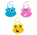 Babador Silicone Com Bolso Para Bebês 20,5x35cm Cores