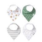 Babadores de bandana para bebês Copper Pearl, pacote com 4 unidades, algodão macio, unissex
