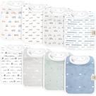 Babadores de bebê de algodão orgânico KeaBabies, pacote com 8, superabsorventes