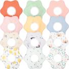 Babadores de Bebê JageLy 360° - Algodão Impermeável (6+ Meses) - Pacote com 12