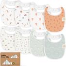 Babadores de bebê orgânicos KeaBabies, pacote com 8 unidades para meninos e meninas, de 0 a 24 m