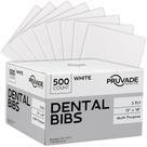Babadores dentários descartáveis Pruvade, pacote com 500 camadas, para adultos, brancos