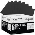 Babadores dentários descartáveis Pruvade, pacote com 500 camadas, para adultos, pretos