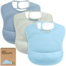 Babadores Impermeáveis KeaBabies para Bebês e Crianças Pequenas, Kit com 3 Unidades, Leves