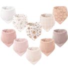 Babadores Muslin Baby Bibs Konssy, pacote com 10 unidades, 100% algodão, unissex, de 0 a 36 meses