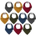 Babadores Muslin Baby Bibs, pacote com 10 bandana de algodão macio Egmao Baby