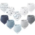 Babadores para bebês Konssy Muslin, pacote com 10 unidades, 100% algodão, macio e absorvente