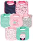 Babadores para dentição Simple Joys da Carter's Baby, pacote com 7 rosa/verde Babadores para dentição Simple Joys da Carter's Baby, pacote com 7 rosa/verde