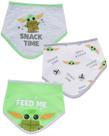 Baberos de alimentación STAR WARS Baby Yoda con pañuelo 3 unidades 0-12 meses