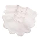 Baberos para bebés JANGANNSA 3 unidades de algodón blanco para infantes y niños pequeños