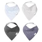 Baberos tipo bandana Copper Pearl Lennon para bebé, paquete de 4, algodón suave ajustable