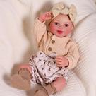 BABESIDE Boneca Bebê Reborn 17" Menina em Vinil Macio Bebe e Faz Xixi