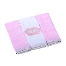 Babete bebe minasrey reininho classic rosa com 3 unidades