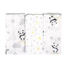 BABETE BUBLIM PETIT PANDA CINZA - Kit com 3 Unidades