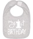 Babete de bebê Aiden's Corner My 1st Birthday de algodão 28x20 cm Babete de bebê Aiden's Corner My 1st Birthday de algodão 28x20 cm