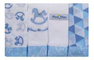 Babete Pano De Boca Bebe Menino 32cm X 32cm Com 4 Unidades - Babete Pano De Boca Bebe Menino 32cm X 32cm Com 4 Unidades -