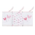 Babete Papizinha C/3 Feminino Rosa/Borboletas 1094/2102