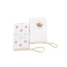 Babete Soft Reininha Classic Bege - Confeccionado em Algodão Babete Soft Reininha Classic Bege - Confeccionado em Algodão