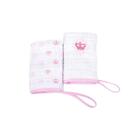 Babete Soft Reininha Classic Rosa - Confeccionado em Algodão Babete Soft Reininha Classic Rosa - Confeccionado em Algodão