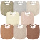 Babetes de bebê Susurration Muslin, pacote com 8, ajustáveis, unissex