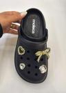 Babuche Feminino MOLECA Super Leve Pingente Eva Boton ORIGINAL 5832212 - Preto - 35