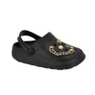 Babuche Infantil Botons/ Glitter Molekinha 022353 Cor:PretoTamanho:36
