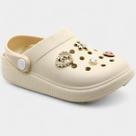 Babuche Infantil Molekinha Pins Menina - Creme Babuche Infantil Molekinha Pins Menina - Creme