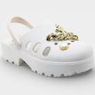 Babuche Moleca Salto Tratorado Pingente Feminina - Off White - 35
