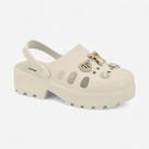 Babuche Moleca Tratorada Com Pins Off White