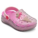 Babuche Pimpolho Transparente Glitter Sorvete