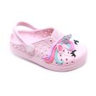 Babuche Plugt Joy Kids Unicórnio 3D Gliter Rosa