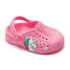 Babuche Sandalia Plugt Infantil Menina Joy Baby Unicórnio Rosa Chiclete Antiderrapante Personagens Impermeável Macio e Confortavel