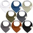 Baby Bandana Drool Bibs KeaBabies Organic, pacote com 8 unidades unissex