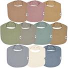 Baby Bibs Diaper Squad, pacote com 10 musselina macia, 20x23cm