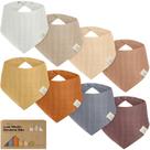 Baby Bibs KeaBabies, pacote com 8 bandanas de musselina de algodão macio